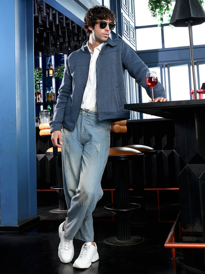 Panel-Stitch Knit Jacket