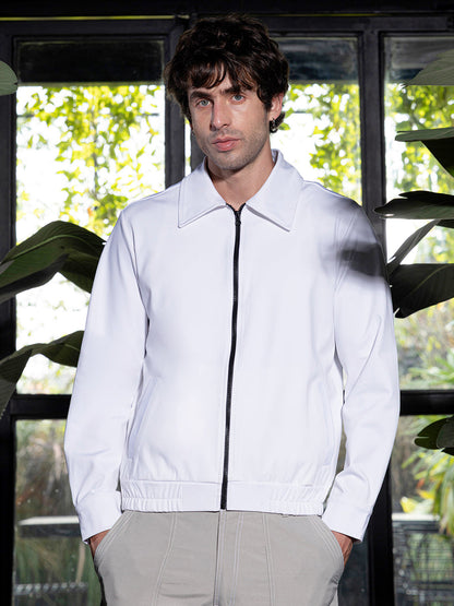 Zip-Front Jersey Jacket