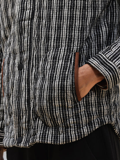 Multitrack Striped Quilted Jacket