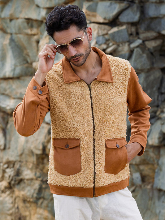 Contrast Sherpa Jacket