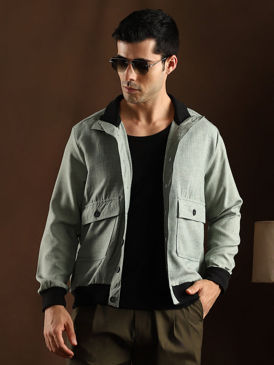 Tactile-Utility Bomber Jacket
