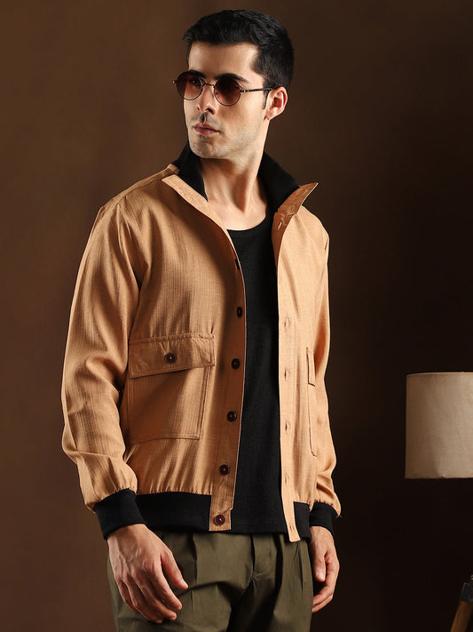 Tactile-Utility Bomber Jacket