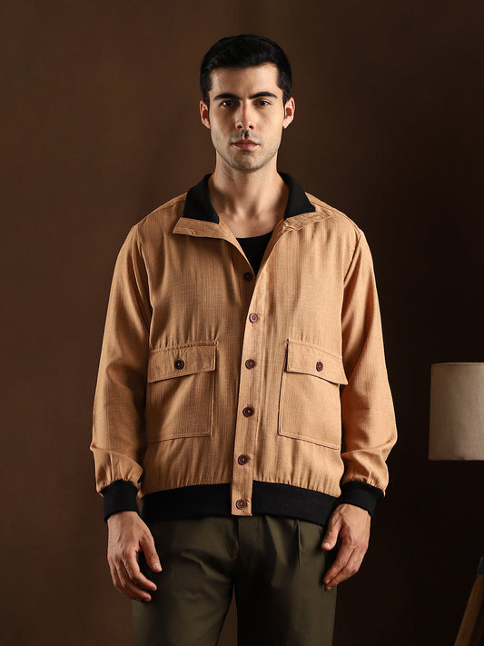 Tactile-Utility Bomber Jacket