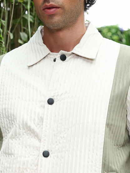 Panelled Crease-Tactile Jacket