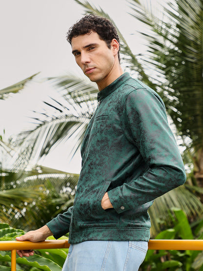 Embossed-Suede Rider Jacket