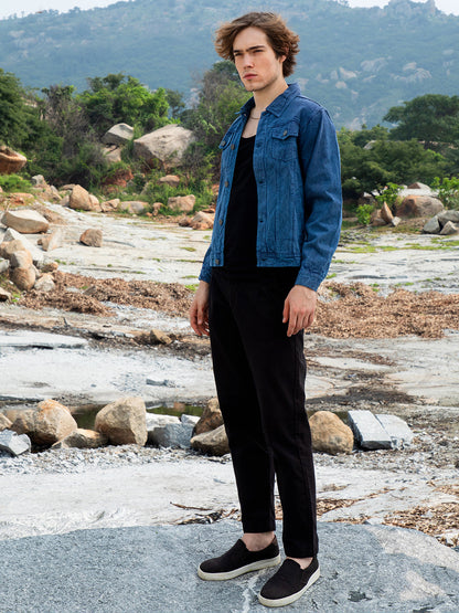 Medium-Wash Denim Jacket