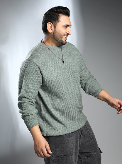 Textured Knit Pullover Sweater