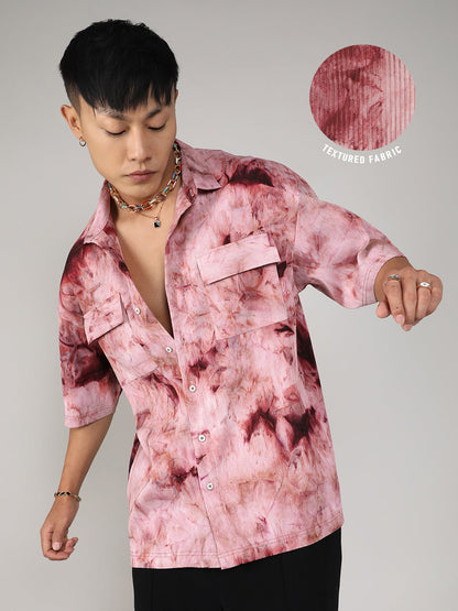 Tie-Dye Utility Oversized Shirt