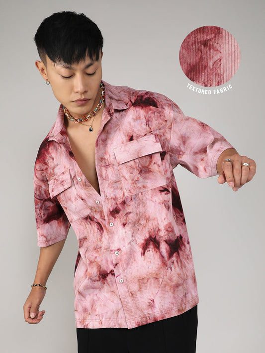 Tie-Dye Utility Oversized Shirt