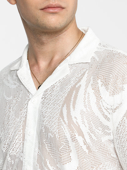 Patterned Oversized Shirt