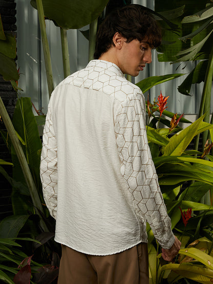Hexagon-Lined Shirt
