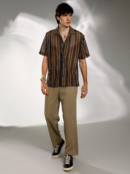 Multitrack Knit Oversized Shirt