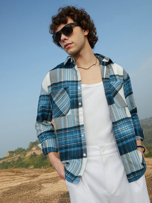 Plaid Utility Oversized Shirt