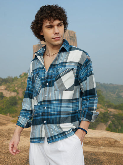 Plaid Utility Oversized Shirt
