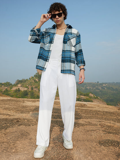 Plaid Utility Oversized Shirt