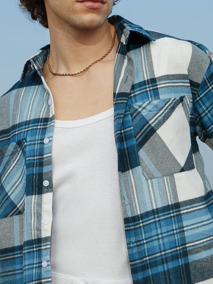 Plaid Utility Oversized Shirt