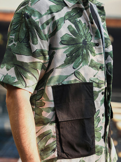 Flora-Stroke Oversized Shirt