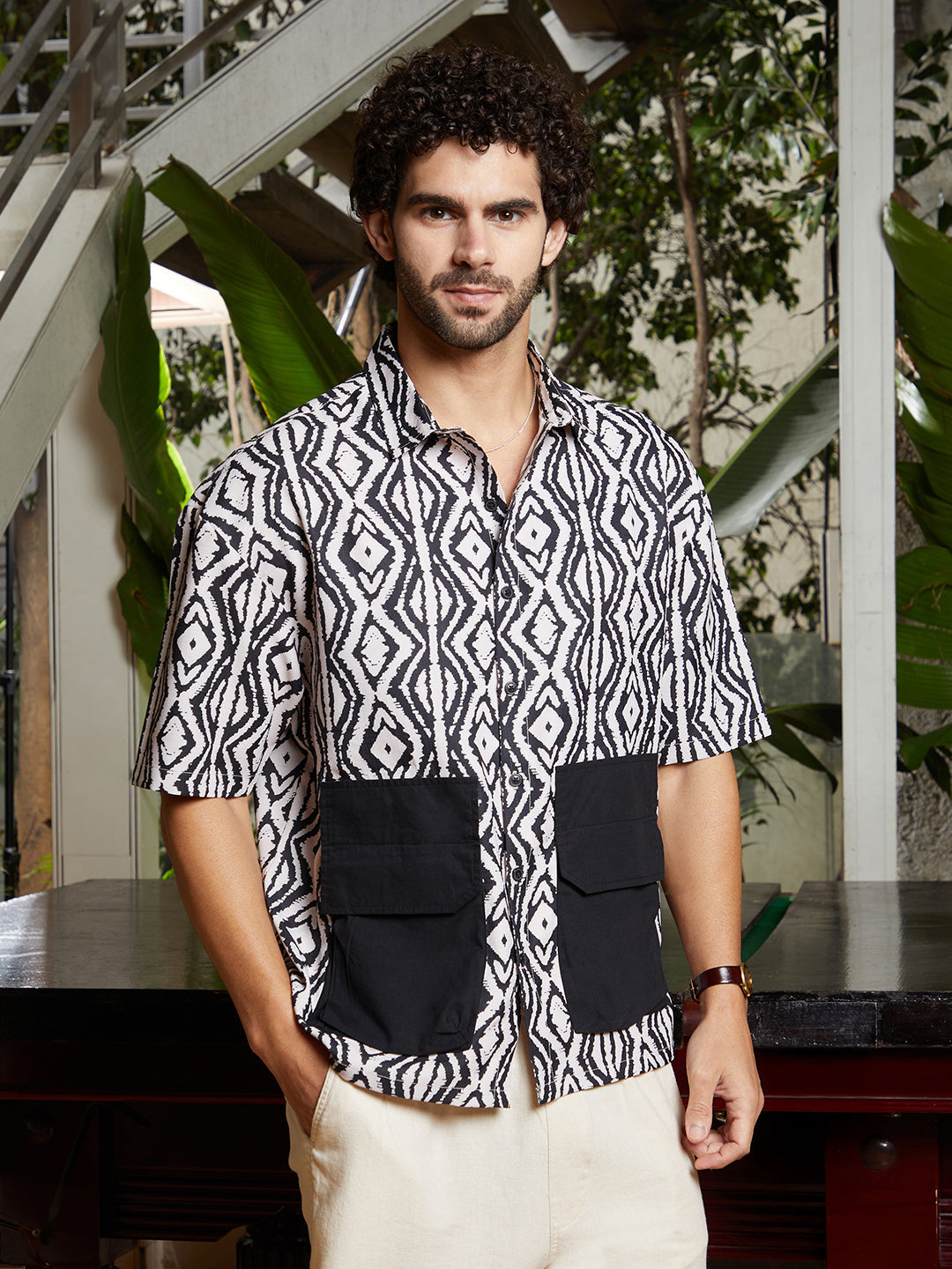 Indie-Utility Oversized Shirt