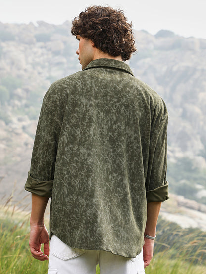 Faded Corduroy Oversized Shirt