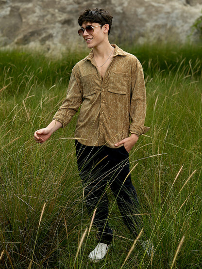Faded Corduroy Oversized Shirt