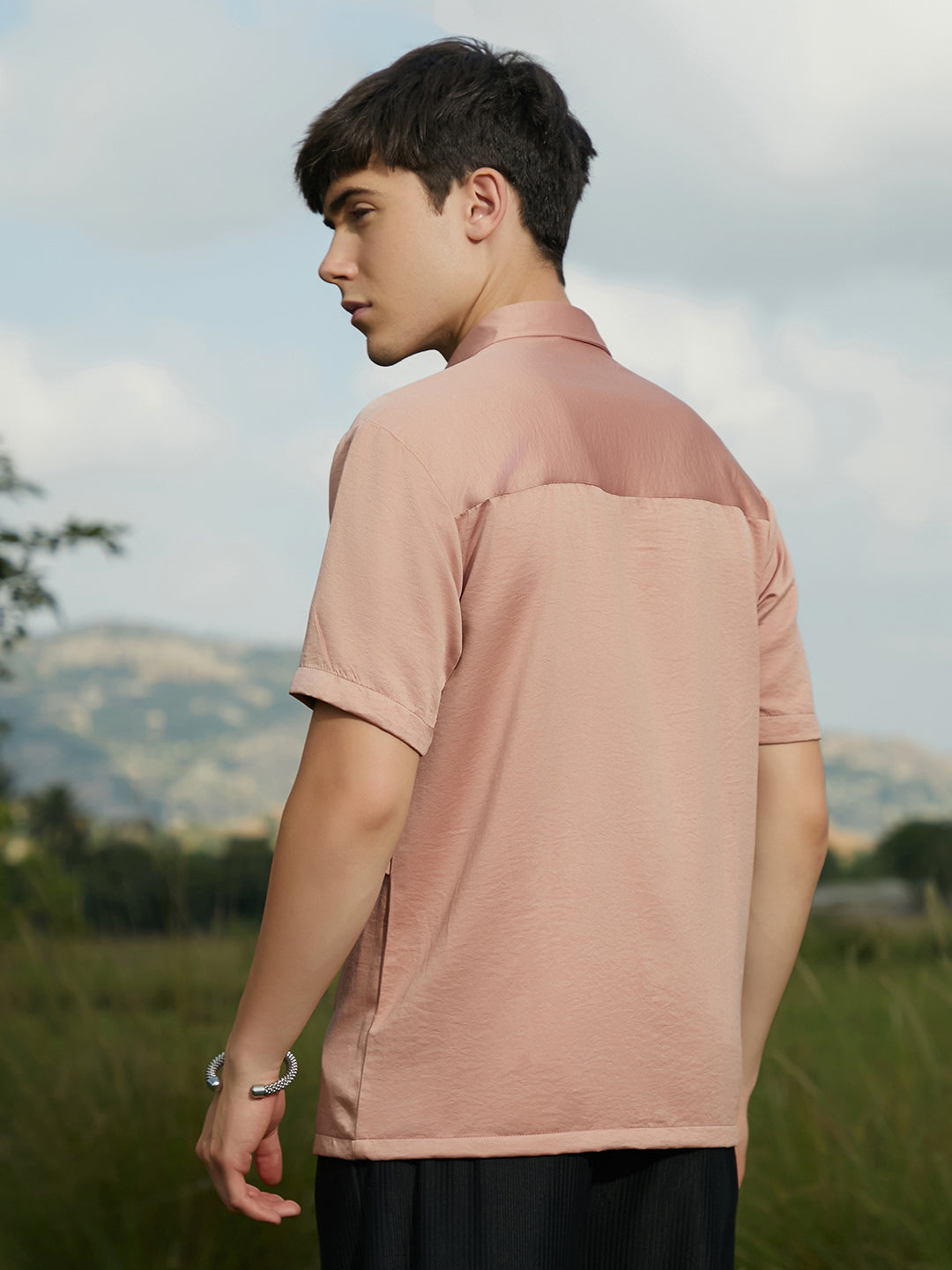 Solid Flap Oversized Shirt