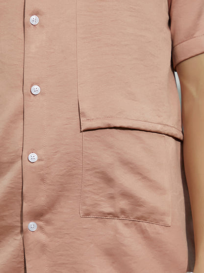 Solid Flap Oversized Shirt