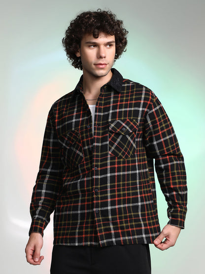 Plaid Utility Oversized Shirt