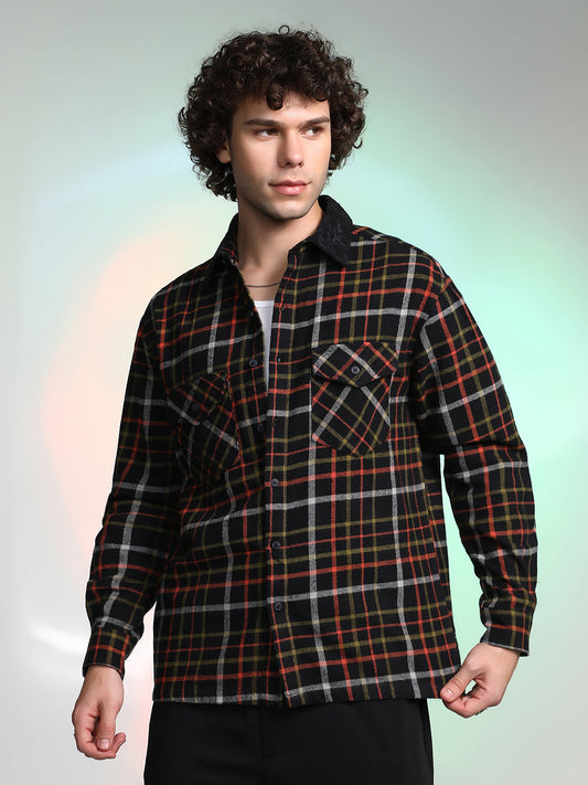 Plaid Utility Oversized Shirt