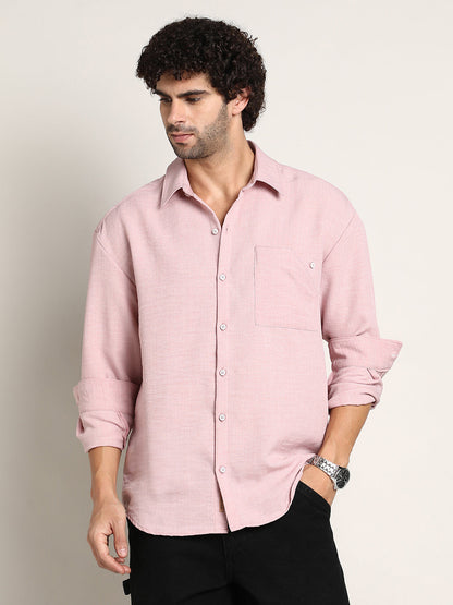 Modular Solid Oversized Shirt