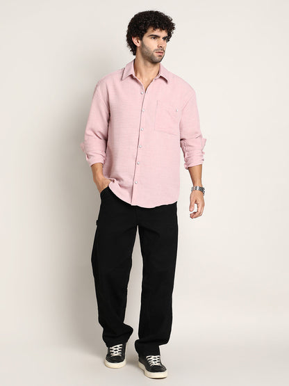 Modular Solid Oversized Shirt