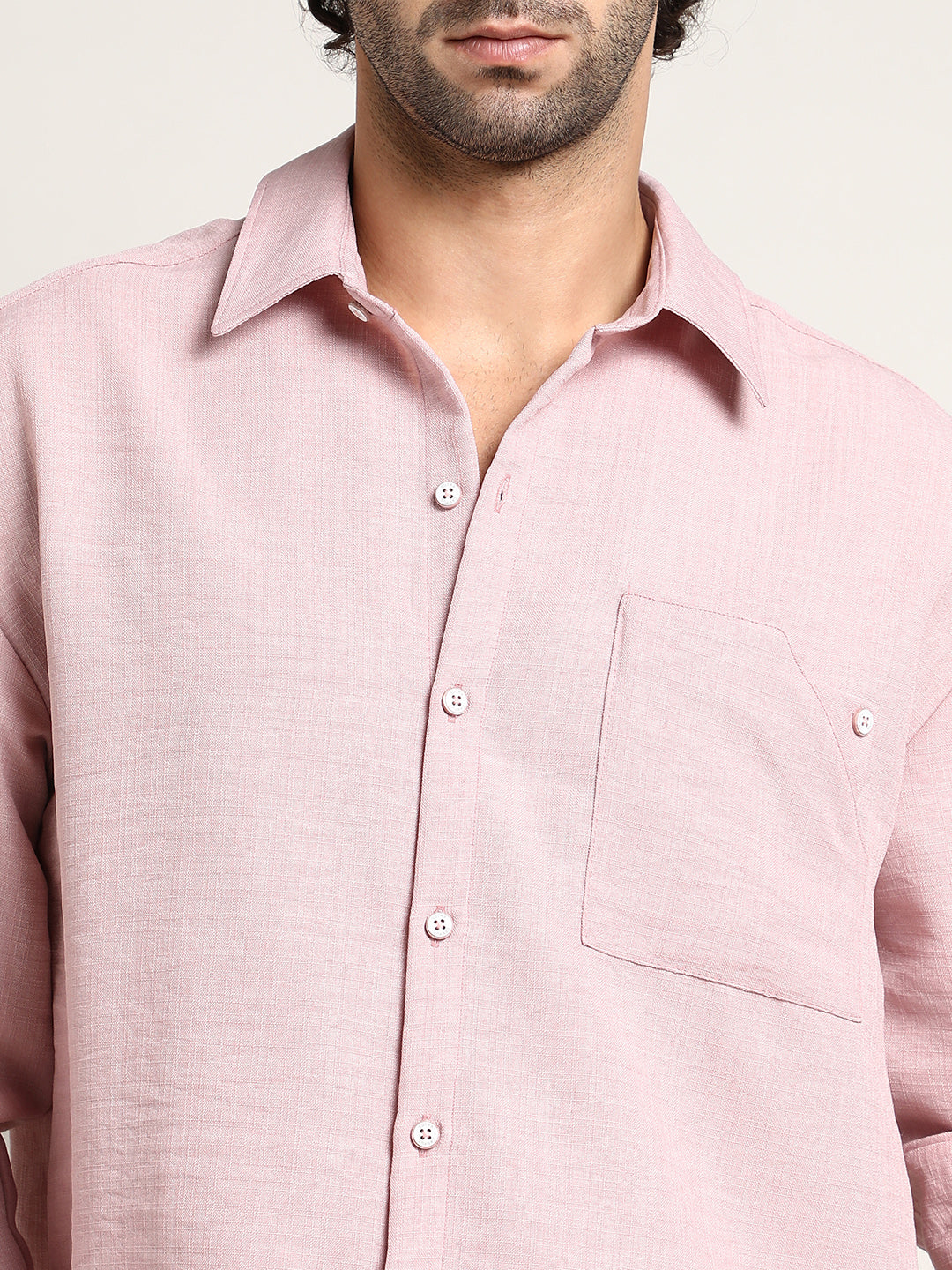 Modular Solid Oversized Shirt