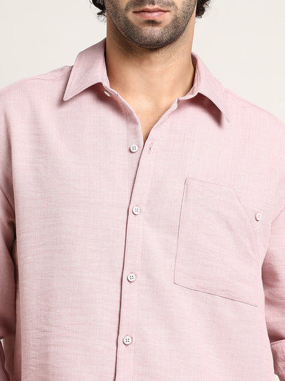 Modular Solid Oversized Shirt