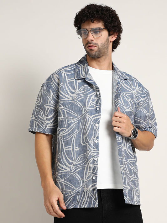 Vine-Lines Resort Oversized Shirt