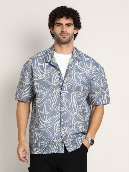 Vine-Lines Resort Oversized Shirt