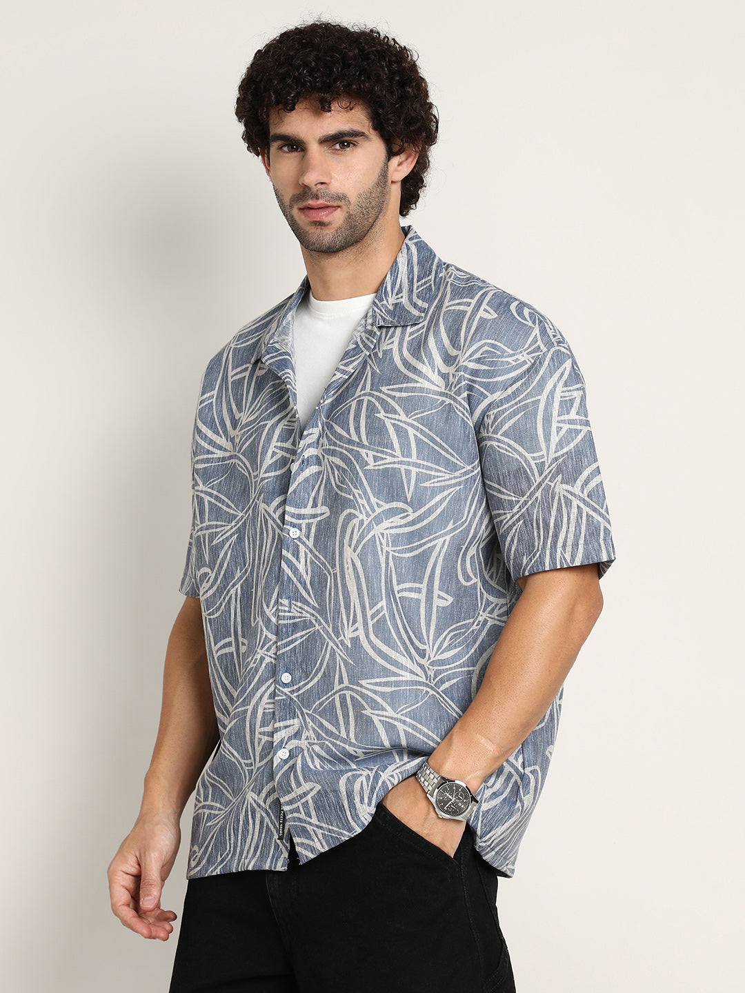 Vine-Lines Resort Oversized Shirt