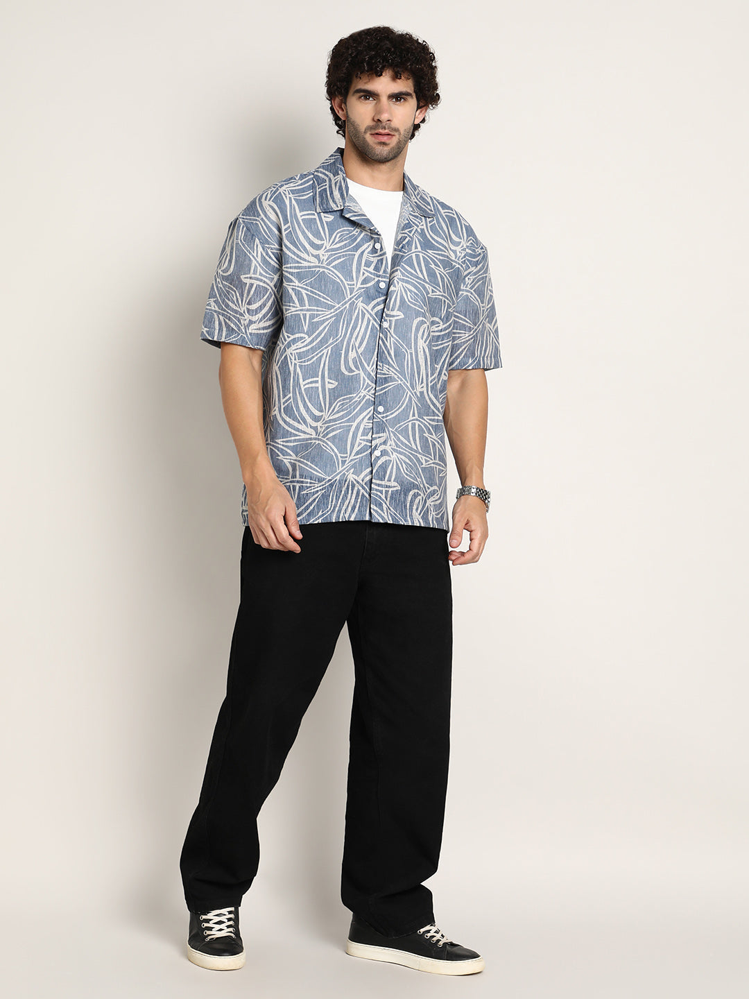 Vine-Lines Resort Oversized Shirt