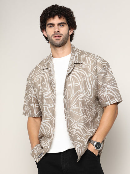 Vine-Lines Resort Oversized Shirt