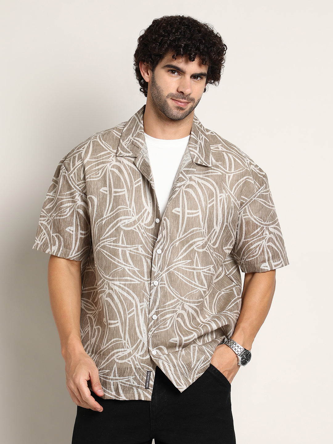 Vine-Lines Resort Oversized Shirt