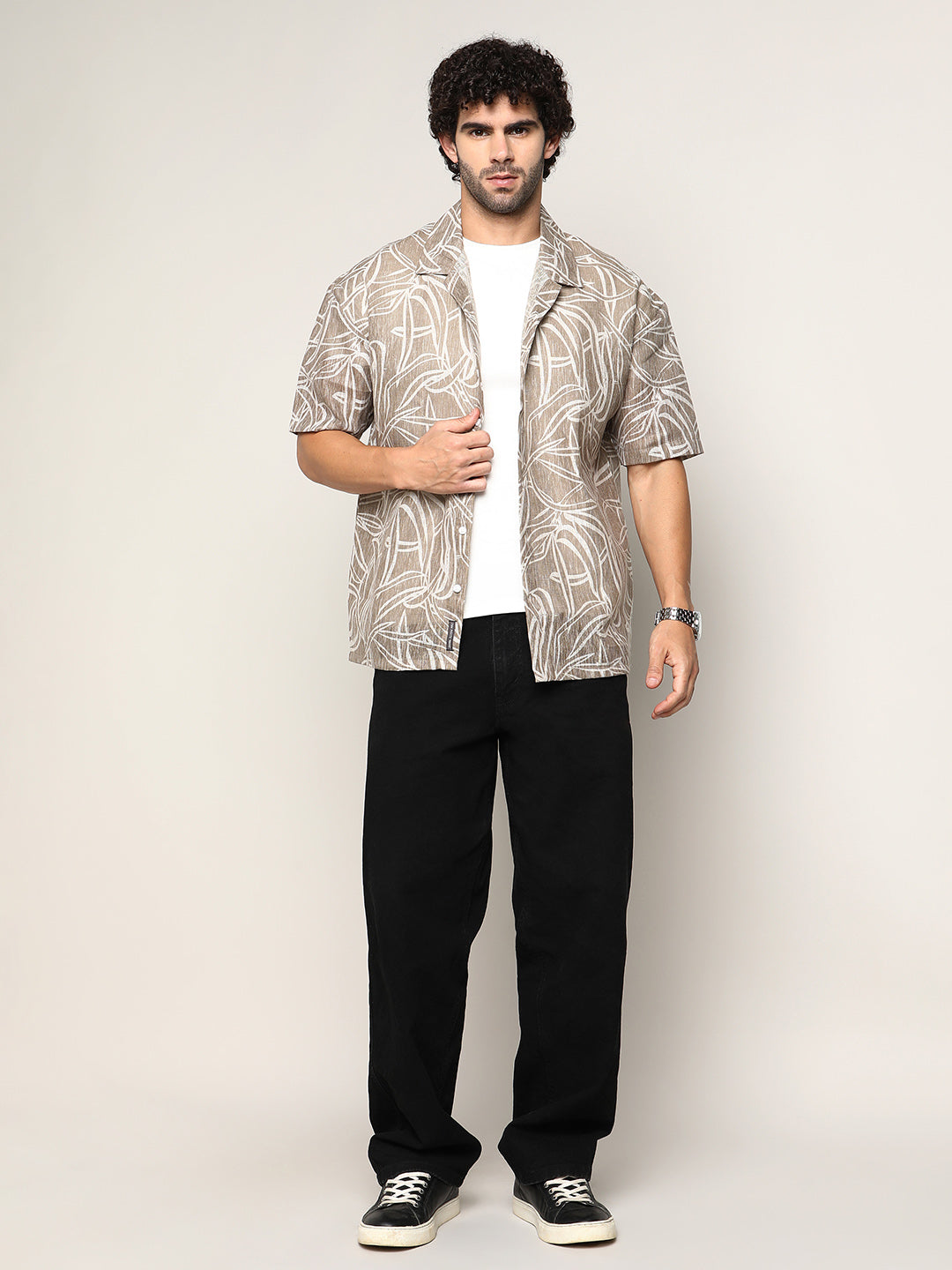 Vine-Lines Resort Oversized Shirt