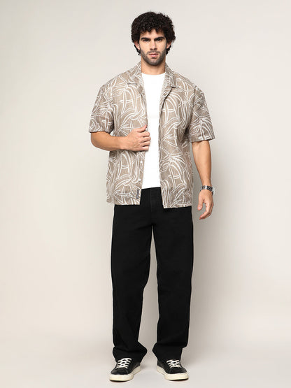 Vine-Lines Resort Oversized Shirt