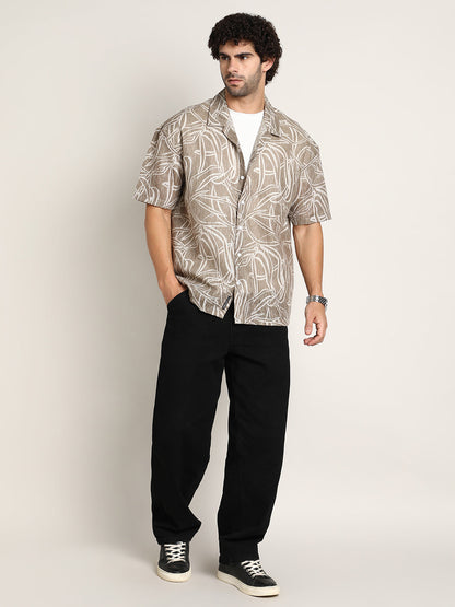 Vine-Lines Resort Oversized Shirt