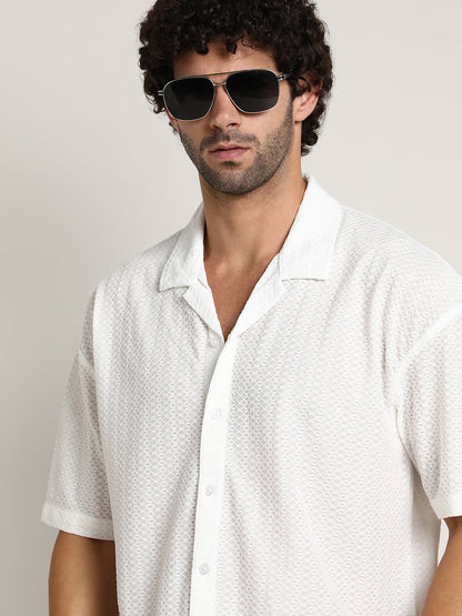 Zigzag-Helix Resort Oversized Shirt