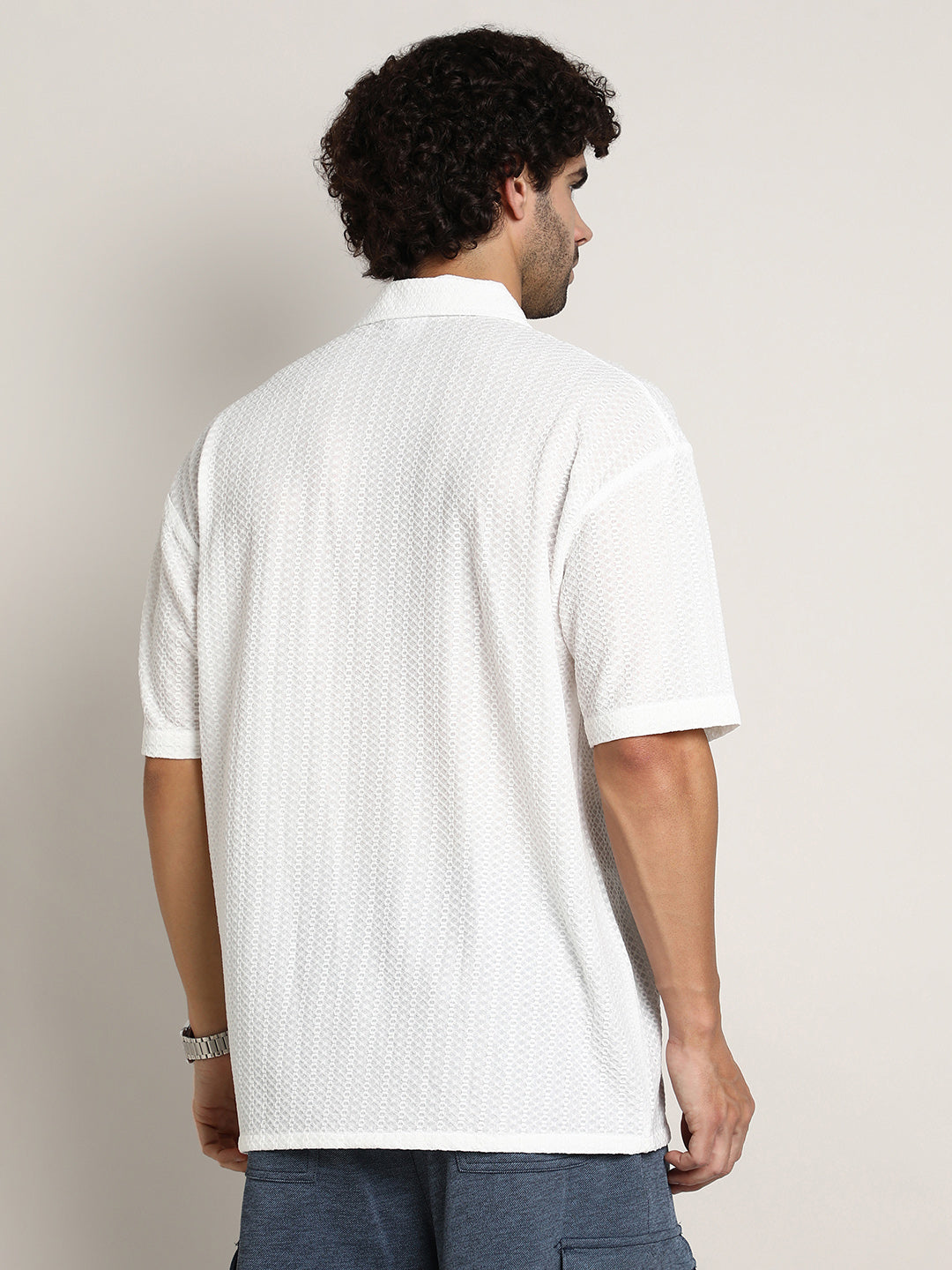 Zigzag-Helix Resort Oversized Shirt