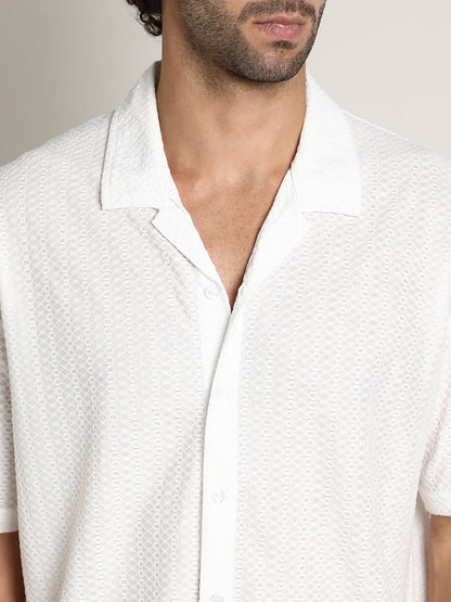 Zigzag-Helix Resort Oversized Shirt