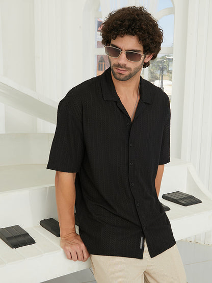 Zigzag-Helix Resort Oversized Shirt