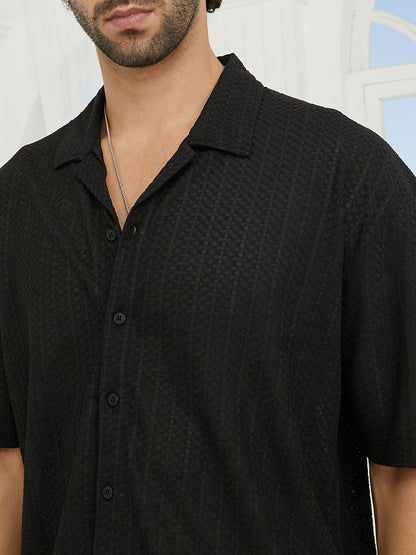 Zigzag-Helix Resort Oversized Shirt