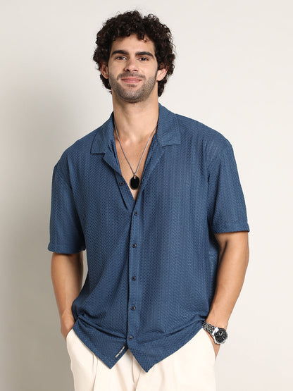 Zigzag-Helix Resort Oversized Shirt