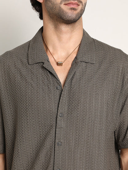 Zigzag-Helix Resort Oversized Shirt