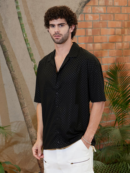 Marquise-Imprint Oversized Shirt