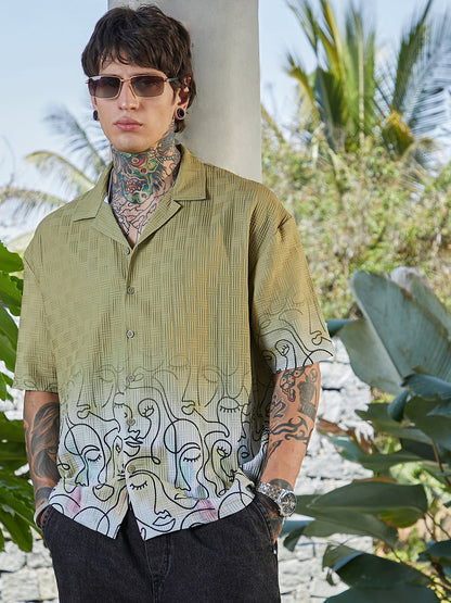 Faces-Ombre Oversized Shirt